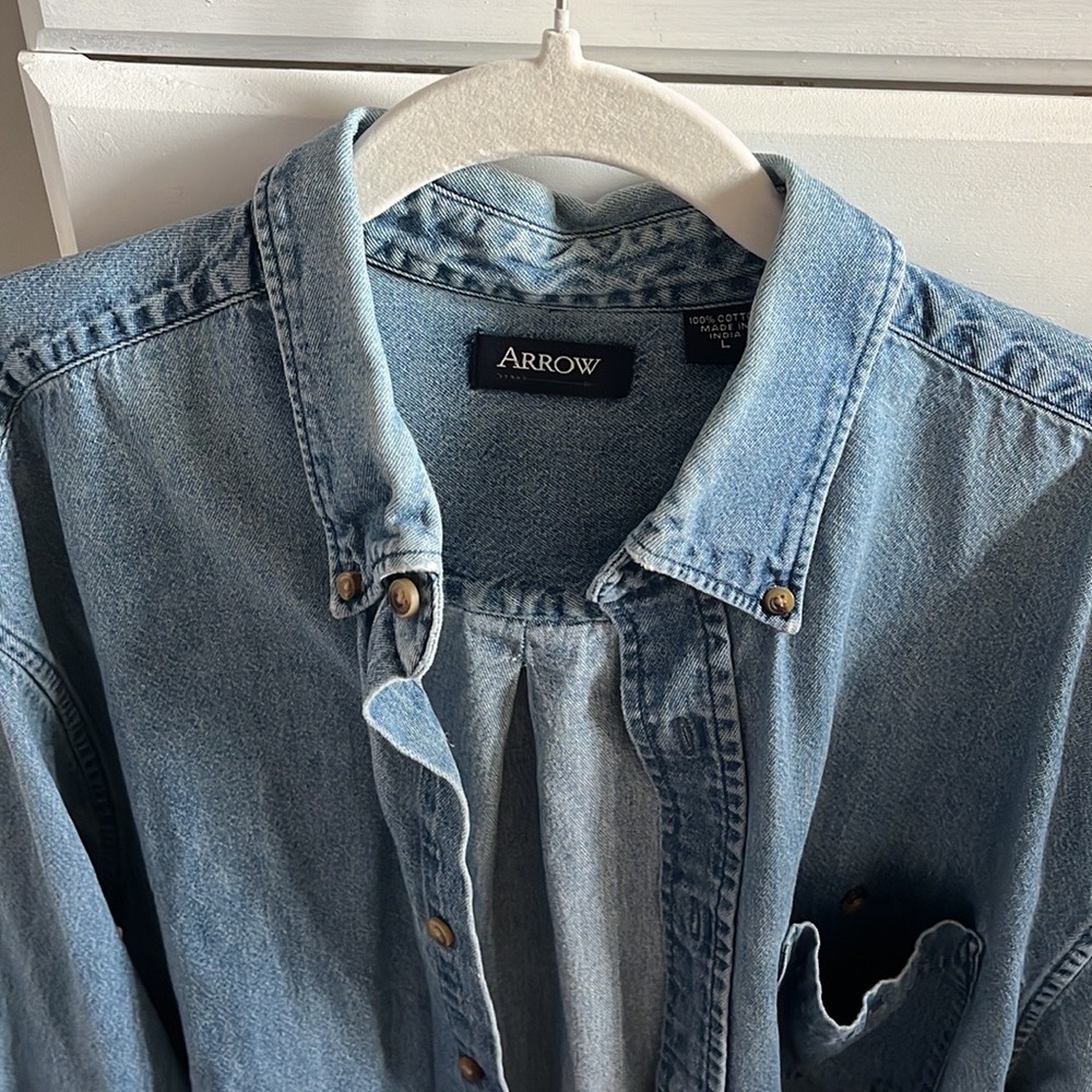 Arrow Denim Button Up - Picture 2 of 4